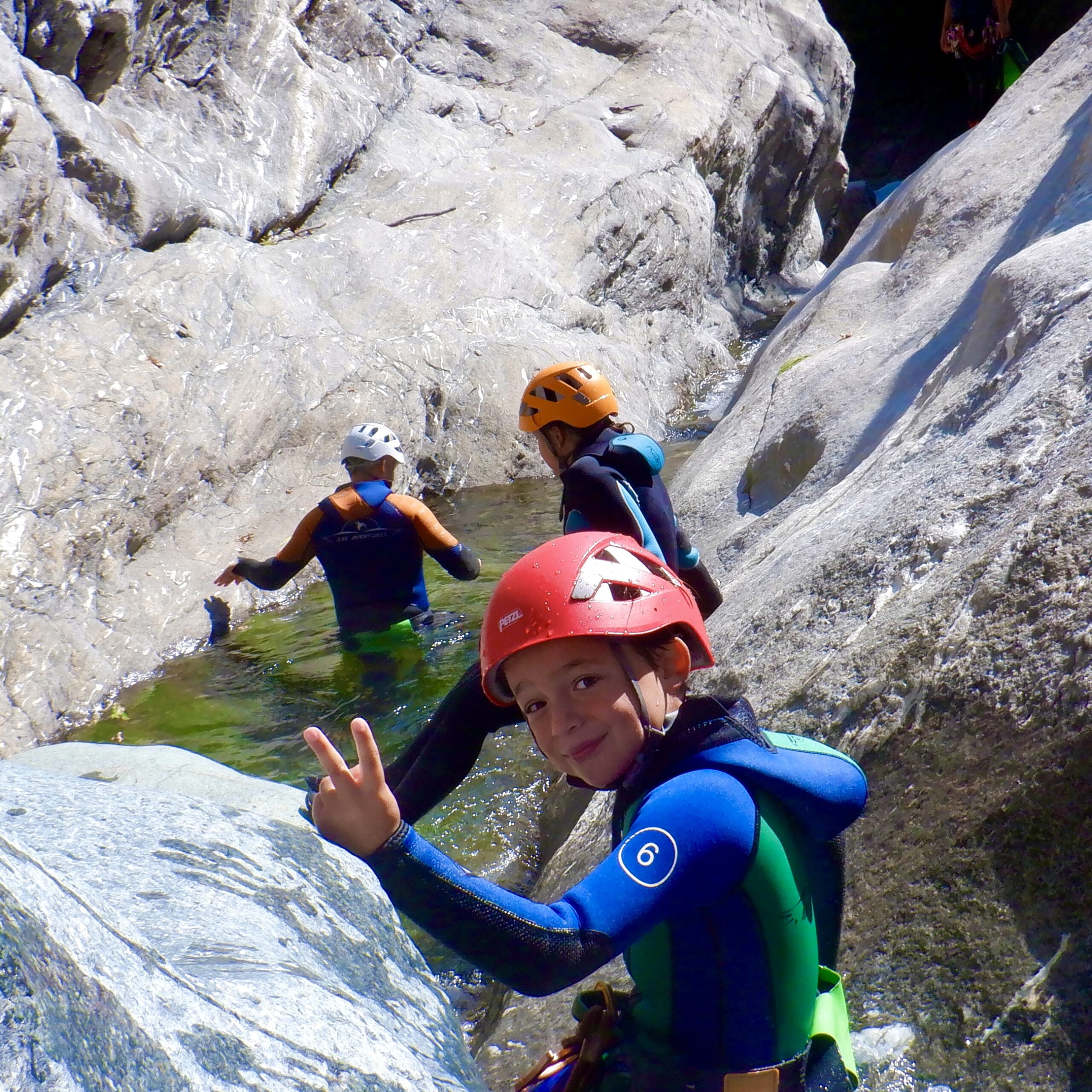 Canyoning tour Family nel torrente Chalamy per bambini